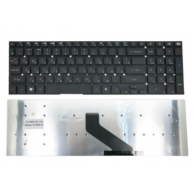 Клавиатура для Packard Bell EasyNote LS11, TS11, LV11, LK11, Gateway NV55, Acer 5830 ( RU Black без рамки ). Оригинал.