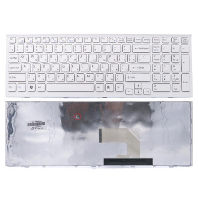Клавиатура для SONY VPC-EH Series (RU White с рамкой) - покупайте на allbattery.ua!