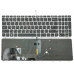 Клавиатура для HP EliteBook 850 G3, 850 G4, 755 G3, 755 G4, ZBook 15u - оригинальная, RU Black с рамкой Silver + подсветка