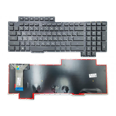 Клавиатура для ASUS G703: стильная, с подсветкой и без рамки (RU Black)