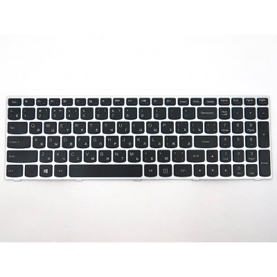 Клавиатура для LENOVO IdeaPad G50, G50-30, G50-45, G50-70, G70, G70-70, G70-80, Z50-70, Z50-75, Z70-80 Flex 2-15 (RU Black Silver Frame)