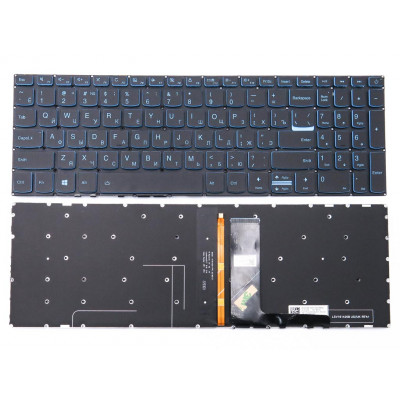 Клавиатура для Lenovo IdeaPad L340-17, L340-17API, L340-17IWL, L340-17IRH ( RU Black + Blue подсветка). Оригинал.