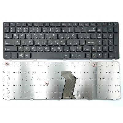 Клавиатура для LENOVO IdeaPad V570, B570, B575, V580, B580, B590, V590, Z570, Z575 ( RU Black, Черная рамка ). OEM