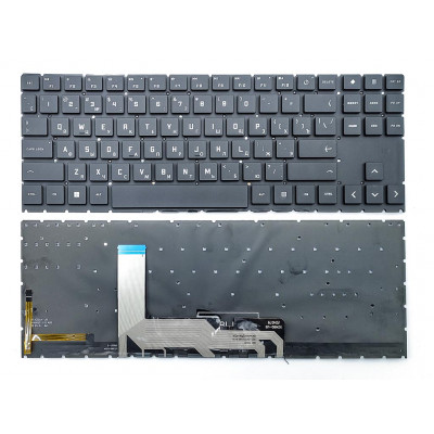 Клавиатура HP Omen 15-EK, 15-EN: RU Black с White подсветкой (allbattery.ua)