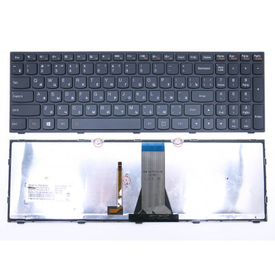Клавиатура для LENOVO IdeaPad G50, G50-30, G50-45, G50-70, G70, G70-70, G70-80, Z50-70, Z50-75, Z70-80 (RU Black, Черная рамка с подсветкой)