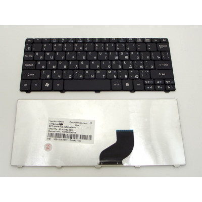 Клавиатура для ACER Aspire ONE 521, 522, 532, 533, D255, D257, D260, D270, GATEWAY LT28 (RU  Black)