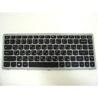 Клавиатура для LENOVO IdeaPad G400, G400S, G405S, Z410 ( RU Black с Серой рамкой ). Оригинал.