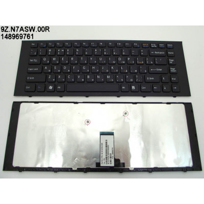 Клавиатура SONY VPC-EG Series (RU Black) - оригинальная, черная рамка.