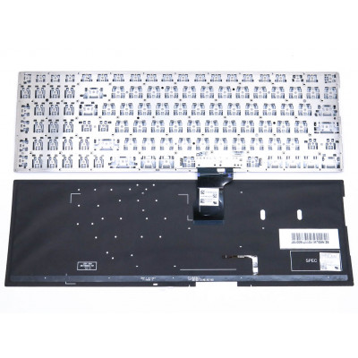 Клавиатура для ASUS UX560, UX560UQ, UX560UX, Q502, Q504, Q552, Q553UB, Q524UQ, Q534UX, N552, N752 (RU Black без рамки) Оригинал.