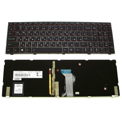 Оригинальная Клавиатура для LENOVO IdeaPad Y500, Y510P, Y500N, Y590, Y590N (RU Black, с рамкой, подсветка клавиш) - все в одном магазине!