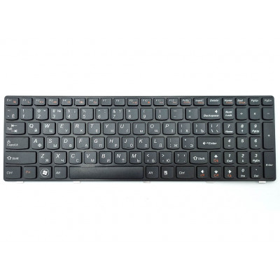 Клавиатура для LENOVO IdeaPad V570, B570, B575, V580, B580, B590, V590, Z570, Z575 ( RU Black, Черная рамка ). OEM