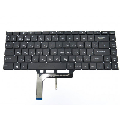 Клавиатура для MSI GS65, GS65VR (RU black с подсветкой) Оригинал