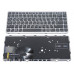 Клавиатура для HP EliteBook 840 G1, 850 G1, 840 G2 ( RU Black Silver frame с подсветкой, без поинтстика). Оригинал.