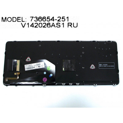 Клавиатура для HP EliteBook 840 G1, 850 G1, 840 G2 ( RU Black с подсветкой). Оригинал.