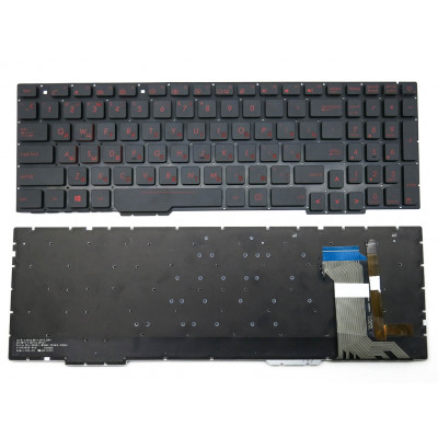 Оригинальная клавиатура RU Black без рамки с подсветкой для ASUS GL553, GL553V, GL553VW, ZX73, FX553VD, ZX553VD, ZX53V, FX53VD, FX753VD, FZ53V - в магазине allbattery.ua