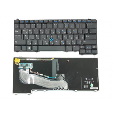 Оригинальная клавиатура для DELL Latitude E5440 (RU Black) с подсветкой и поинтстиком - в allbattery.ua