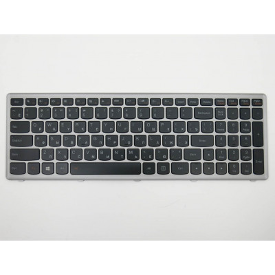 Клавиатура LENOVO Z500 RU Black с подсветкой и серебристой рамкой на allbattery.ua