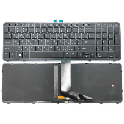 Клавиатура для HP Zbook 15 G1, 15 G2, 17 G1, 17 G2 733688-031 ( RU Black с подсветкой)