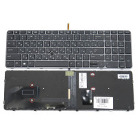 Клавиатура для HP EliteBook 755 G3, 755 G4 (RU Black с Рамкой Grey и подсветкой)