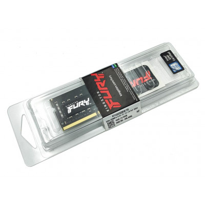 So-DIMM DDR4 16Gb 3200Mhz Kingston Fury 16384MB PC4-25600 Impact Black (KF432S20IB/16) 1.2V