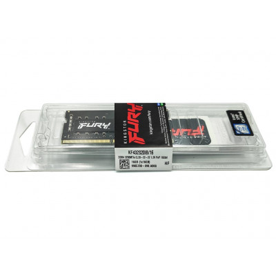 So-DIMM DDR4 16Gb 3200Mhz Kingston Fury 16384MB PC4-25600 Impact Black (KF432S20IB/16) 1.2V