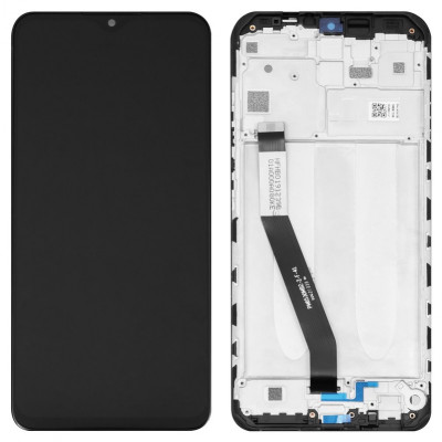 Дисплей для Xiaomi Redmi 9, чорний, з рамкою, Original (PRC), M2004J19G, M2004J19C