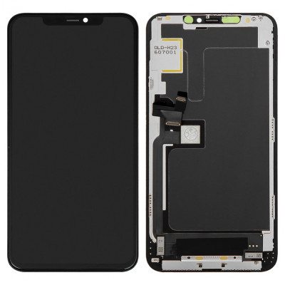 Дисплей для iPhone 11 Pro Max, чорний, з рамкою, ., (TFT), ZY