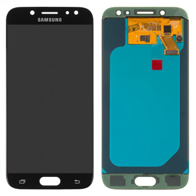 Дисплей для Samsung J530 Galaxy J5 (2017), чорний, без рамки, Оригінал (переклеєне скло)