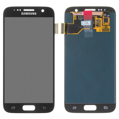 Дисплей для Samsung G930 Galaxy S7, черный, без рамки, Оригинал (переклеенное стекло) - новинка от allbattery.ua