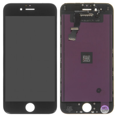 Дисплей для iPhone 6, чорний, з рамкою, ., Tianma, з пластиками камери та давача наближення