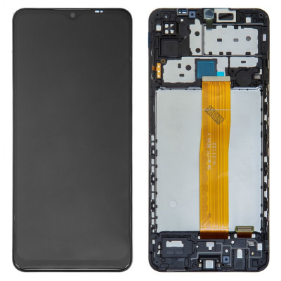 Дисплей для Samsung M127 Galaxy M12, чорний, з рамкою, Original (PRC), M127F_REV0.1