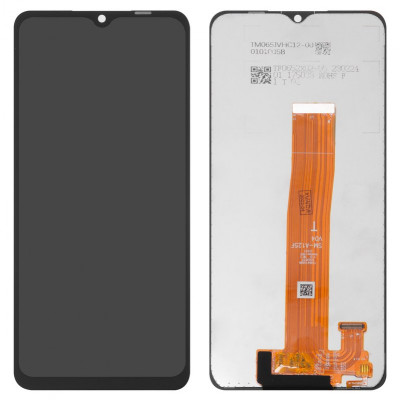 Дисплей Samsung A125F Galaxy A12, чёрный, без рамки, оригинал (переклеенное стекло) - покупка на allbattery.ua