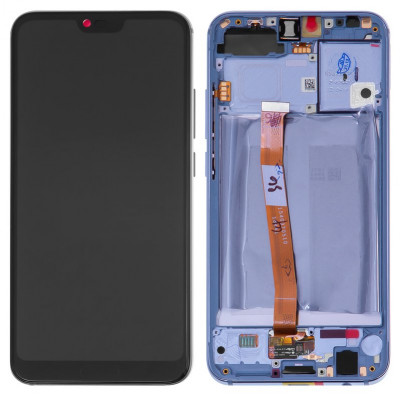 Дисплей Huawei Honor 10, серый, с рамкой, Original (PRC), со сканером отпечатков пальцев (Touch ID), COL-L29