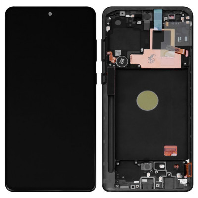 Дисплей для Samsung N770 Galaxy Note 10 Lite, чорний, з рамкою, Original (PRC)