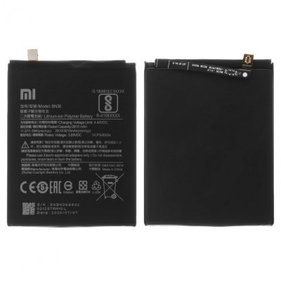 Акумулятор BN36 для Xiaomi Mi 6X, Mi A2, Li-Polymer, 3,85 B, 3010 мАг, Original (PRC), M1804D2SG, M1804D2SI