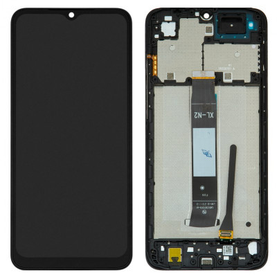 Дисплей для Xiaomi Poco C50, Poco C51, Redmi A1, Redmi A1 Plus, Redmi A2, Redmi A2 Plus, чорний, з рамкою, Original (PRC)