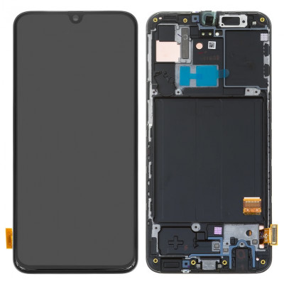 Дисплей для Samsung A405 Galaxy A40, черный, с рамкой, Original, сервисная опака, #GH82-19672A/GH82-19674A