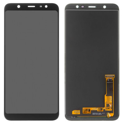 Дисплей для Samsung A605 Dual Galaxy A6+ (2018), черный, с регулировкой яркости, , без рамки, Copy, (TFT)