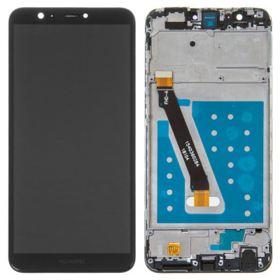 Дисплей для Huawei Enjoy 7s, P Smart, чорний, логотип Huawei, з рамкою, ., FIG-L31/FIG-LX1