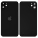 Задня панель корпуса для iPhone 11, чорна, із склом камери, small hole