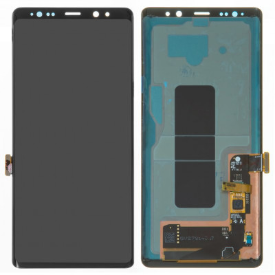 Дисплей для Samsung N950F Galaxy Note 8: оригинальное черное стекло без рамки