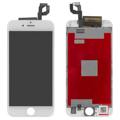 Дисплей для iPhone 6S, белый, с рамкой, ., Tianma