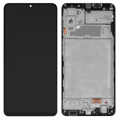 Дисплей для Samsung A225 Galaxy A22, чорний, з рамкою, Original (PRC)