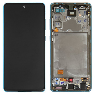 Дисплей для Samsung A725 Galaxy A72, A726 Galaxy A72 5G, синий, с рамкой, Original, сервисная опка, original glass, #GH82-25624B/GH82-25463B/GH82-25460B/G