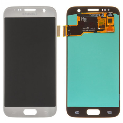 Дисплей для Samsung G930 Galaxy S7, серебристый, без рамки, ., (OLED)