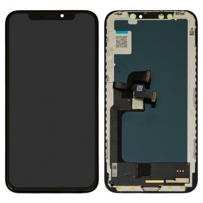 Дисплей для iPhone X, чорний, з рамкою, ., (OLED), GW