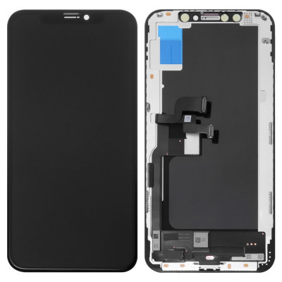 Дисплей для iPhone XS, чорний, з рамкою, ., (OLED), imisu OEM soft