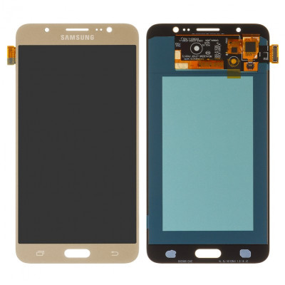 Дисплей для Samsung J710 Galaxy J7 (2016), золотистий, без рамки, High Copy, (OLED)