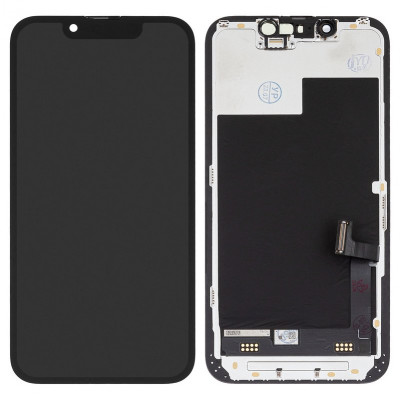 Дисплей iPhone 13 mini, черный, с рамкой, Оригинал (переклеенное стекло) на allbattery.ua: обновите свой смартфон настоящим качественным экраном!