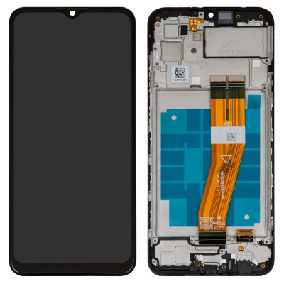 Дисплей для Samsung A035F Galaxy A03, чорний, з рамкою, Original (PRC)